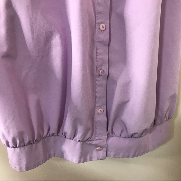 3/$15 mocca lavender and black lace halter button down top size Small - Picture 4 of 7